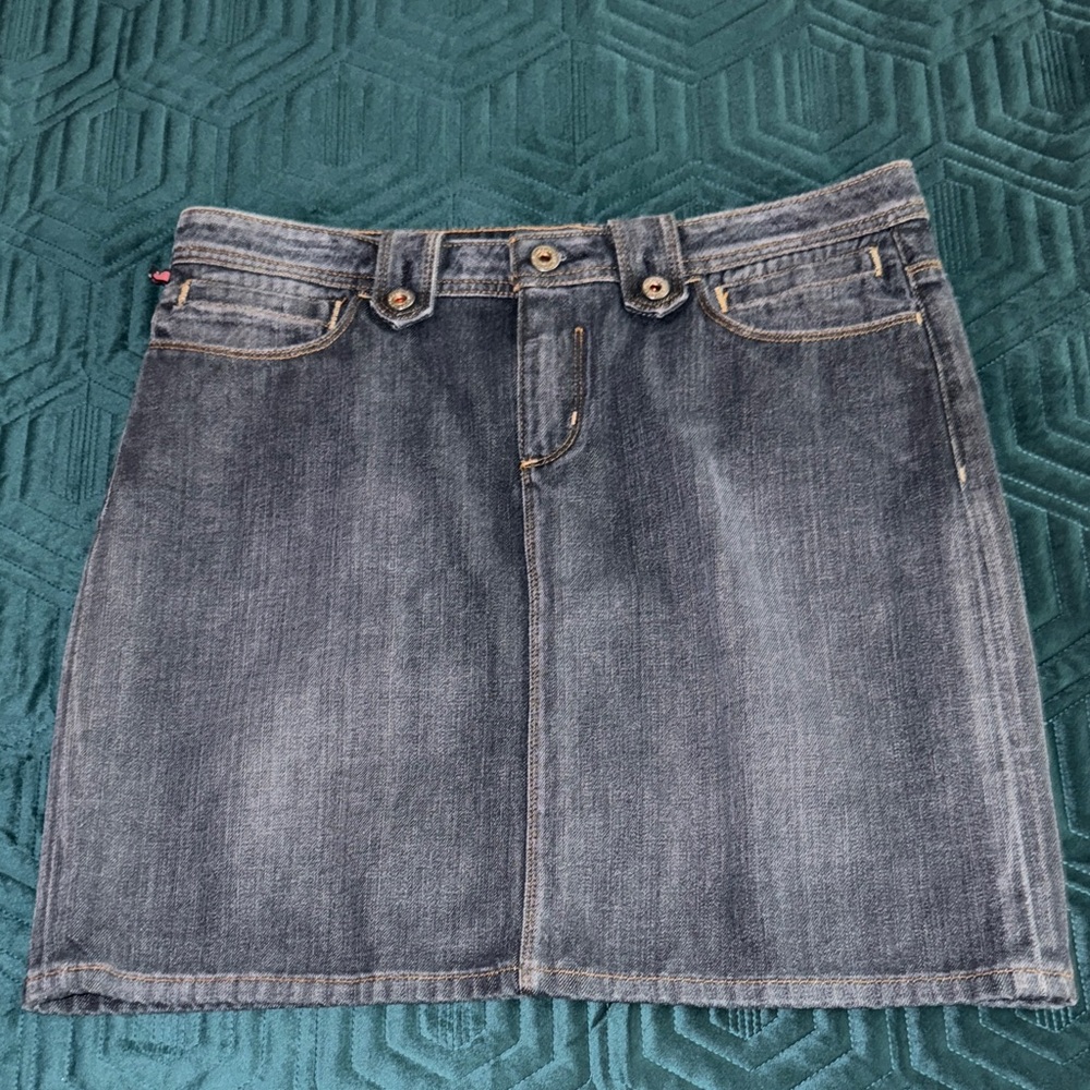 Polo Ralph Lauren Dark Wash Denim Mini Skirt